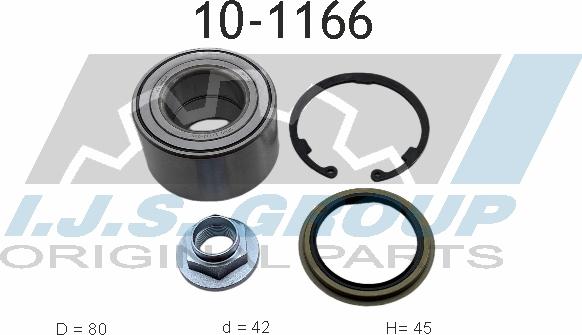 IJS GROUP 10-1166 - Bearing Kit, wheel hub car-mod.net
