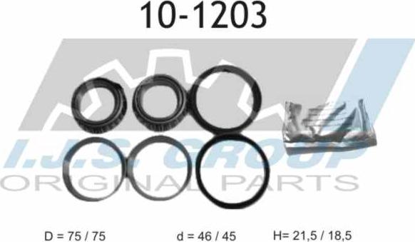 IJS GROUP 10-1203 - Bearing Kit, wheel hub car-mod.net