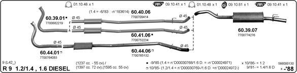 Imasaf 566000130 - Exhaust System car-mod.net