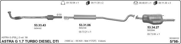 Imasaf 561000123 - Exhaust System car-mod.net