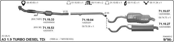 Imasaf 504000012 - Exhaust System car-mod.net