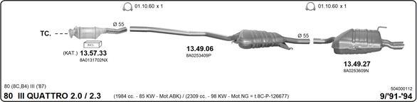 Imasaf 504000112 - Exhaust System car-mod.net