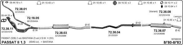 Imasaf 587000230 - Exhaust System car-mod.net