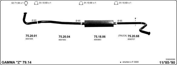 Imasaf 539000089 - Exhaust System car-mod.net