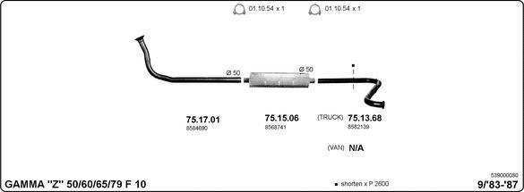Imasaf 539000080 - Exhaust System car-mod.net