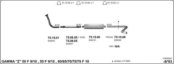 Imasaf 539000081 - Exhaust System car-mod.net