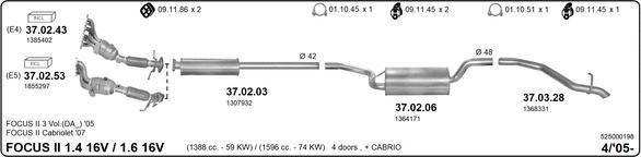 Imasaf 525000198 - Exhaust System car-mod.net
