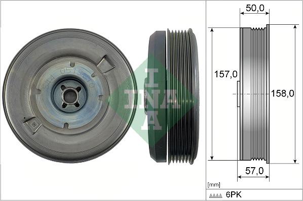 INA 544 0513 10 - Belt Pulley, crankshaft car-mod.net