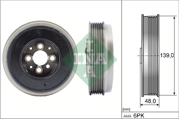 INA 544 0065 10 - Belt Pulley, crankshaft car-mod.net
