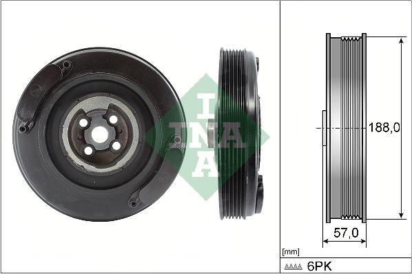INA 544 0002 10 - Belt Pulley, crankshaft car-mod.net