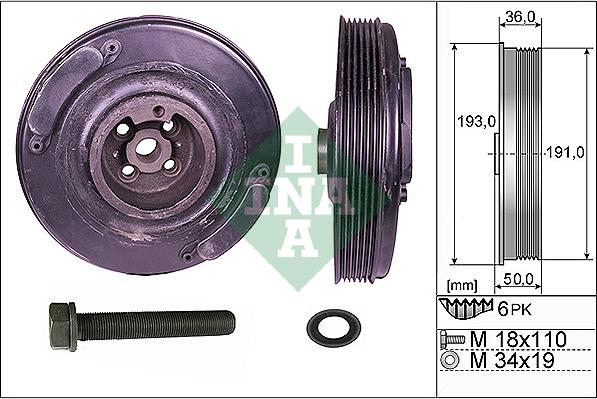 INA 544 0002 20 - Belt Pulley, crankshaft car-mod.net
