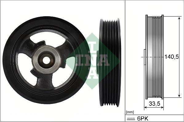 INA 544 0149 10 - Belt Pulley, crankshaft car-mod.net