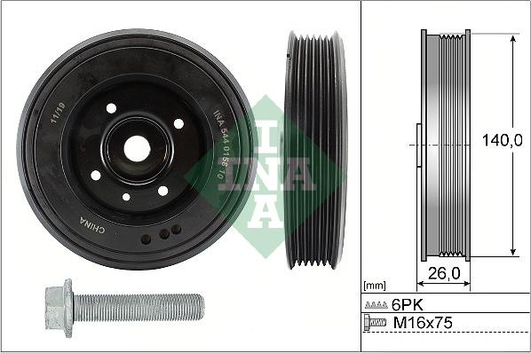 INA 544 0158 20 - Belt Pulley, crankshaft car-mod.net