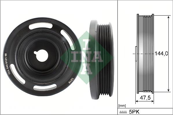 INA 544 0121 10 - Belt Pulley, crankshaft car-mod.net