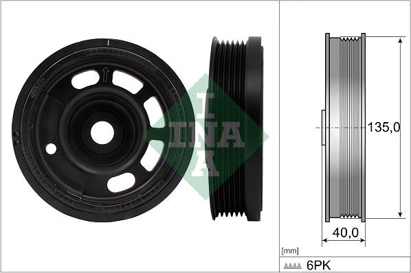 INA 544 0172 10 - Belt Pulley, crankshaft car-mod.net