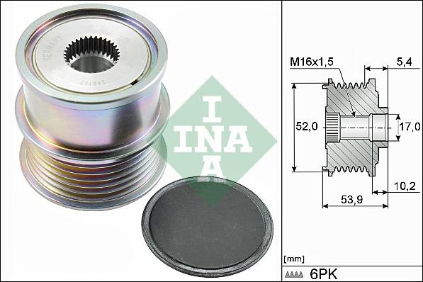 INA 535 0279 10 - Pulley, alternator, freewheel clutch car-mod.net