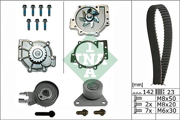 INA 530 0467 30 - Water Pump & Timing Belt Set car-mod.net