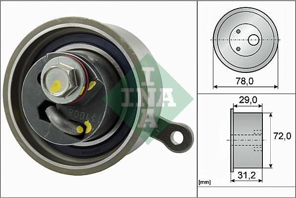INA 531 0911 10 - Tensioner Pulley, timing belt car-mod.net
