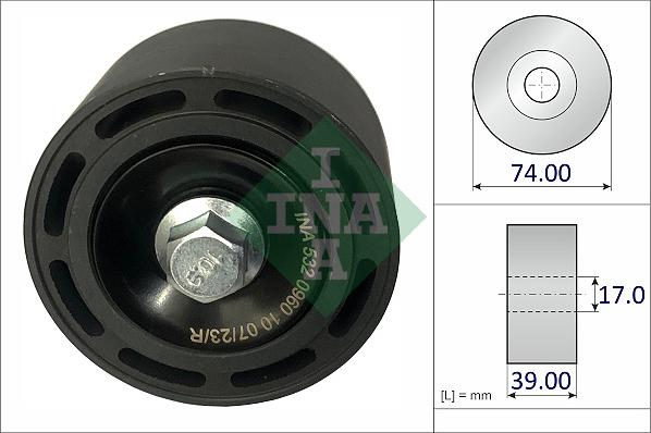 INA 532 0960 10 - Pulley, v-ribbed belt car-mod.net