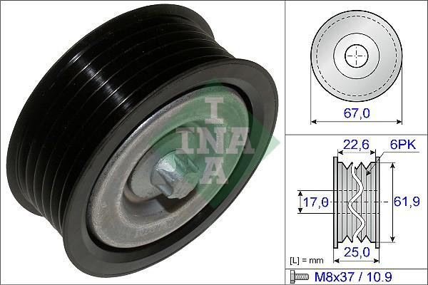 INA 532 0526 10 - Pulley, v-ribbed belt car-mod.net