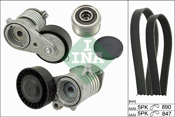 INA 529 0130 10 - V-Ribbed Belt Set car-mod.net