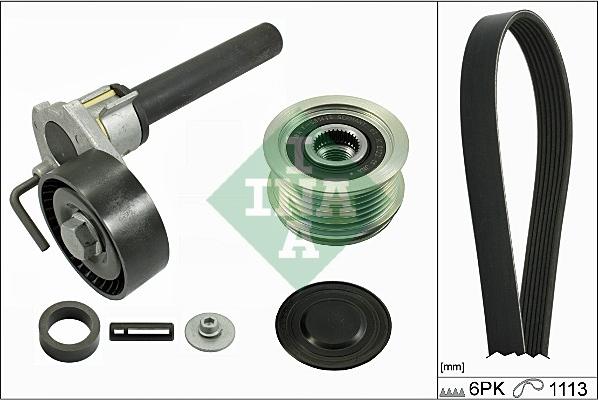 INA 529 0125 10 - V-Ribbed Belt Set car-mod.net