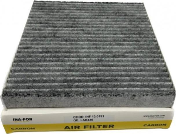 INA-FOR INF13.0191 - Filter, interior air car-mod.net