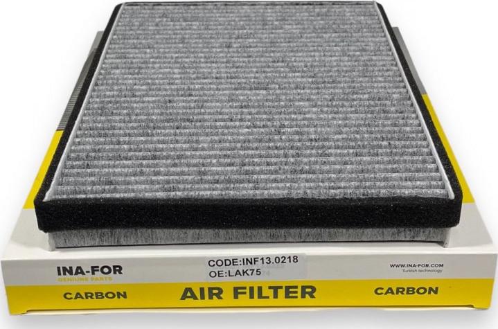 INA-FOR INF13.0218 - Filter, interior air car-mod.net
