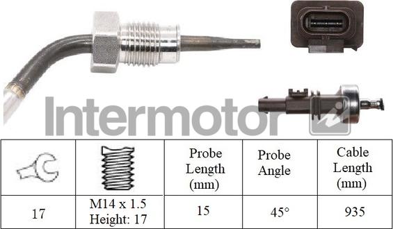 INTERMOTOR 27437 - Sensor of exhaust gas Temperature car-mod.net