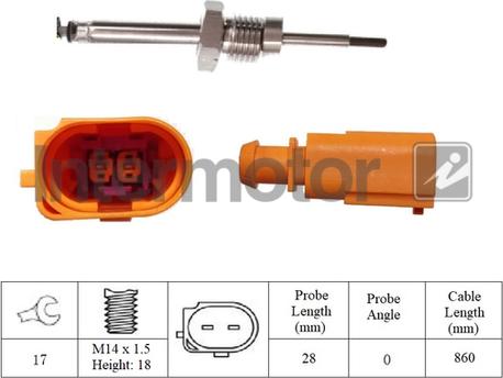 INTERMOTOR 27324 - Sensor of exhaust gas Temperature car-mod.net