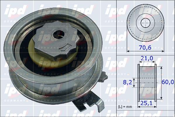 IPD 15-3917 - Tensioner Pulley, timing belt car-mod.net
