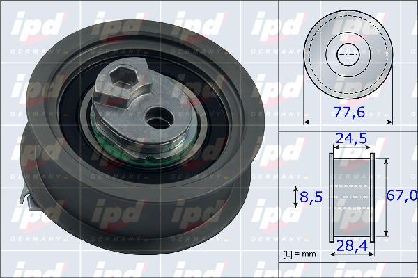 IPD 15-3860 - Tensioner Pulley, timing belt car-mod.net