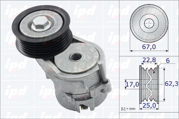 IPD 15-3832 - Belt Tensioner, v-ribbed belt car-mod.net