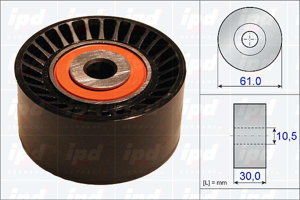 IPD 15-3827 - Deflection / Guide Pulley, timing belt car-mod.net