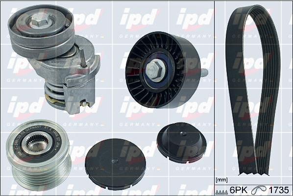IPD 20-1858 - V-Ribbed Belt Set car-mod.net