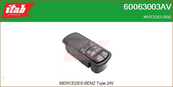 ITAB AUTOMOTIVE 60063003AV - Switch, window regulator car-mod.net