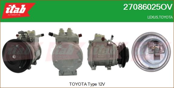 ITAB AUTOMOTIVE 27086025OV - Compressor, air conditioning car-mod.net