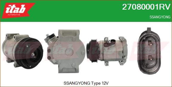 ITAB AUTOMOTIVE 27080001RV - Compressor, air conditioning car-mod.net