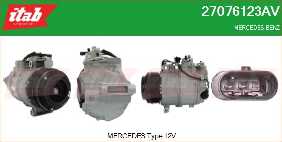 ITAB AUTOMOTIVE 27076123AV - Compressor, air conditioning car-mod.net