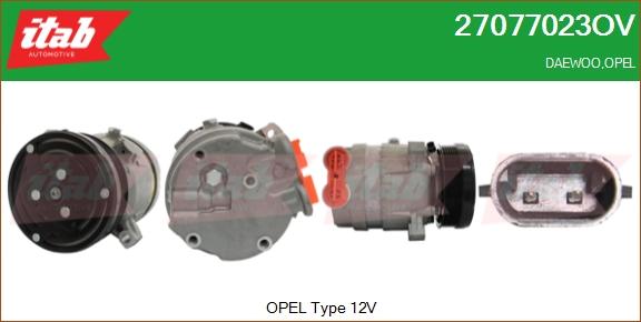ITAB AUTOMOTIVE 27077023OV - Compressor, air conditioning car-mod.net