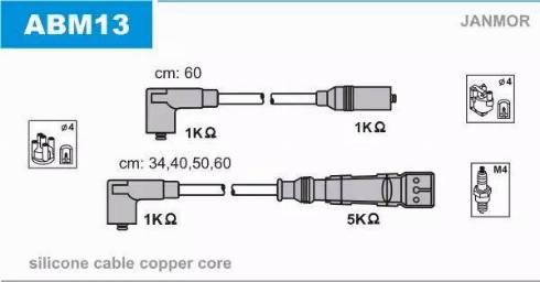 Janmor ABM13 - Ignition Cable Kit car-mod.net