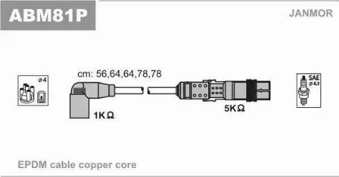 Janmor ABM81P - Ignition Cable Kit car-mod.net