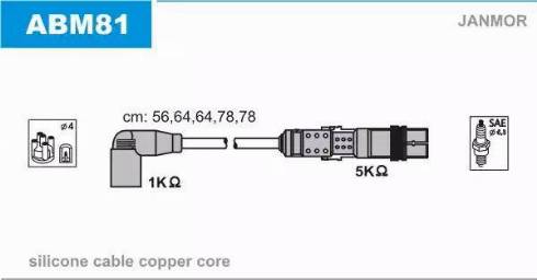 Janmor ABM81 - Ignition Cable Kit car-mod.net