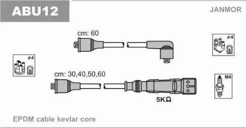 Janmor ABU12 - Ignition Cable Kit car-mod.net