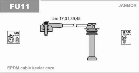 Janmor FU11 - Ignition Cable Kit car-mod.net