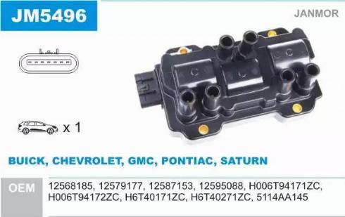 Janmor JM5496 - Ignition Coil car-mod.net
