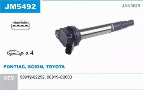 Janmor JM5492 - Ignition Coil car-mod.net
