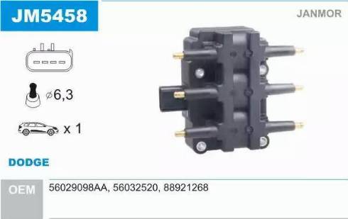Janmor JM5458 - Ignition Coil car-mod.net