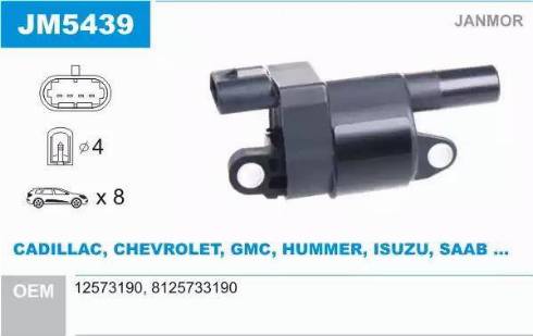Janmor JM5439 - Ignition Coil car-mod.net