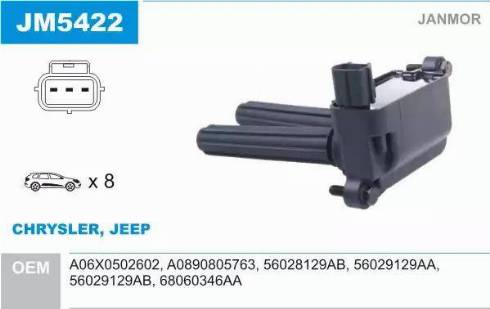 Janmor JM5422 - Ignition Coil car-mod.net